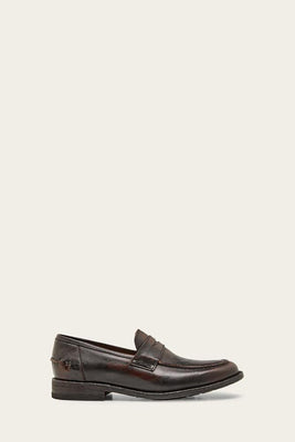 Frye Mens TYLER PENNY BLACK/VINTAGE PULL UP LEA