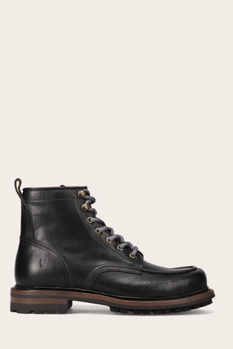 Frye Mens HUDSON WORKBOOT BLACK/VINTAGE PULL UP