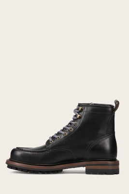 Frye Mens HUDSON WORKBOOT BLACK/VINTAGE PULL UP