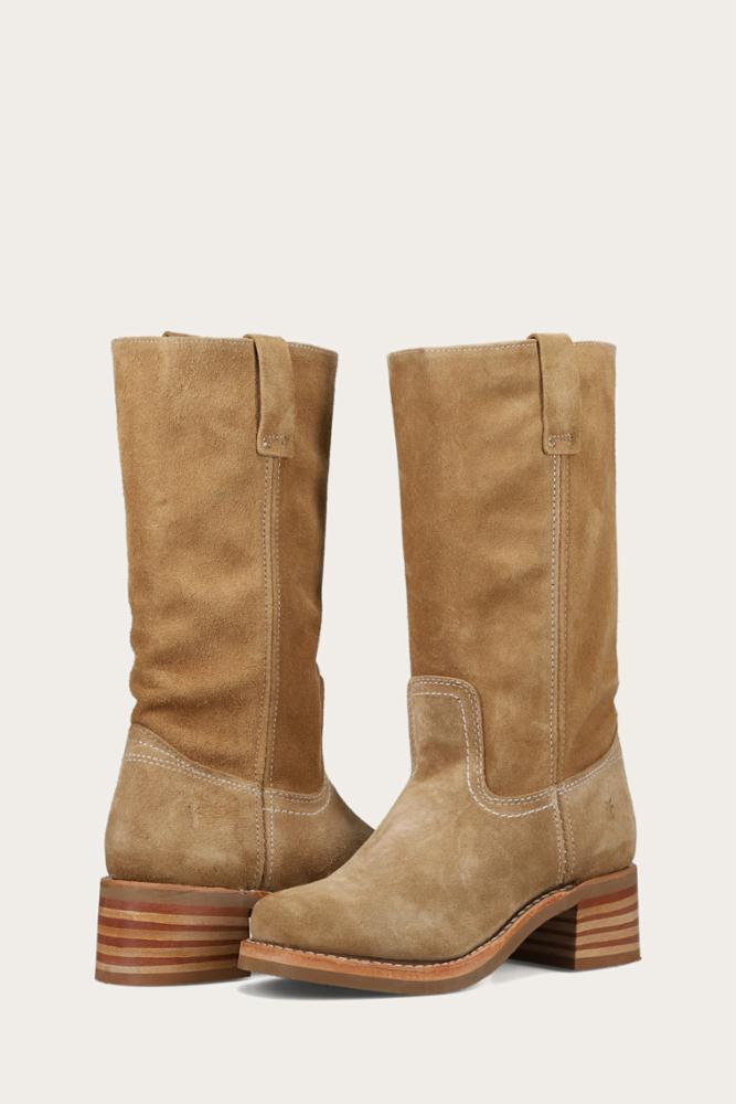 Frye Women CAMPUS 12R TAN BUCK/SUEDE