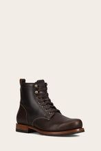 Load image into Gallery viewer, FRYE MEN HUDSON PLAIN TOE WORKBOOT BOURBON