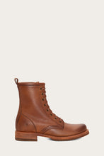 Load image into Gallery viewer, FRYE WOMEN VERONICA COMBAT CARAMEL/ANTIQUE PULL UP