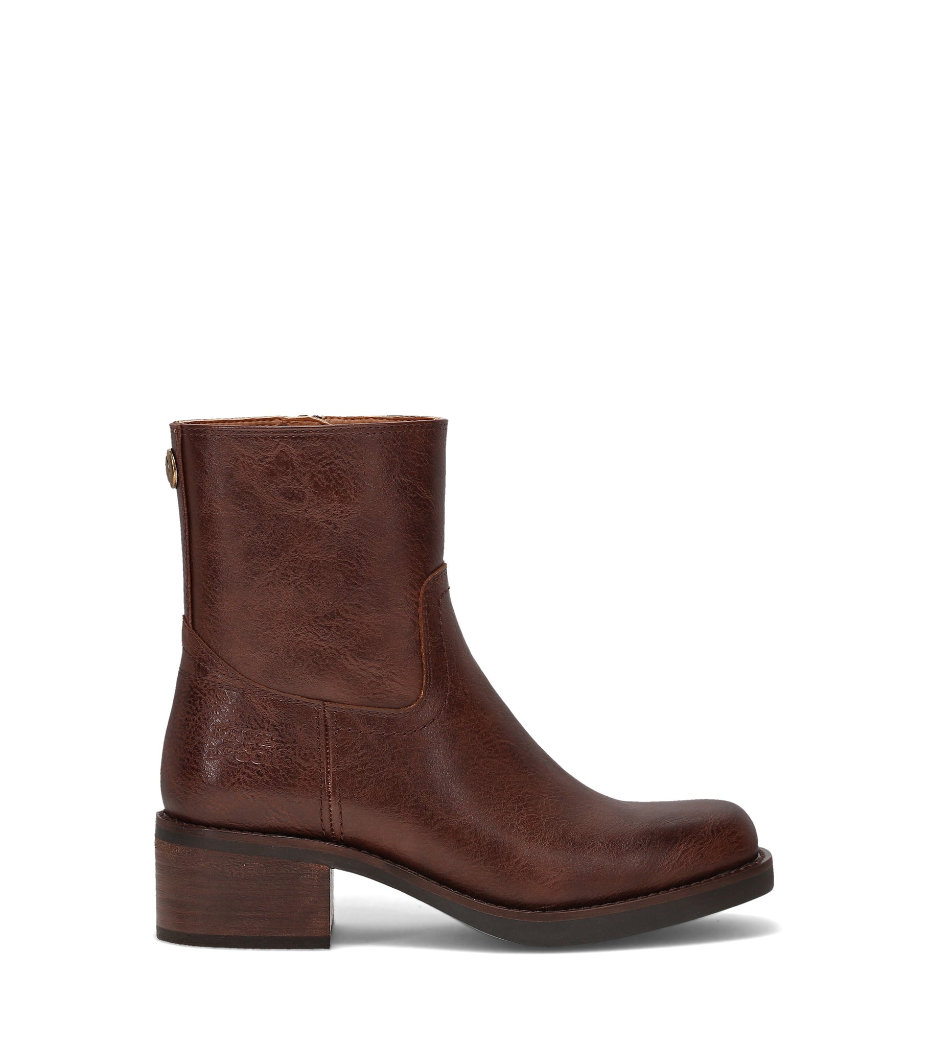 FRYE AND CO WOMEN MIRANDA LOW ZIP WALNUT