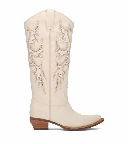 Frye Women IRLENE TALL DECO STITCH OFF WHITE