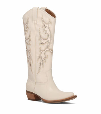 Frye Women IRLENE TALL DECO STITCH OFF WHITE
