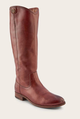 Frye Women MELISSA BUTTON TALL 2 MAHOGANY