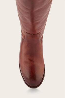 Frye Women MELISSA BUTTON TALL 2 MAHOGANY