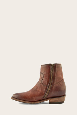 Frye Women BILLY INSIDE ZIP BOOTIE REDWOOD/TONARA LEA