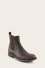 Load image into Gallery viewer, Frye Mens TYLER CHELSEA BLACK/BRUSH OFF LEA