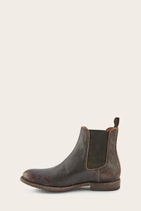 Frye Mens TYLER CHELSEA BLACK/BRUSH OFF LEA