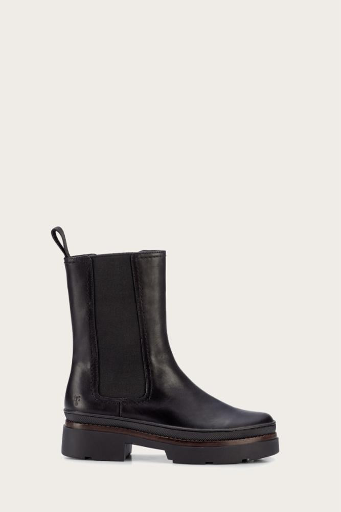 Frye Women CHLOE CHELSEA BLACK/SOFT CALF LEATHER