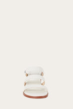 Load image into Gallery viewer, Frye Women ESTELLE STRAPPY SLIDE WHITE/NEW EXTASY LEATHER