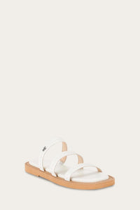 Frye Women FAYE STRAPPY SLIDE WHITE/NEW EXTASY LEATHER