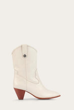 Load image into Gallery viewer, Frye Women JUNE WESTERN WHITE/NAKED COW LEATHER