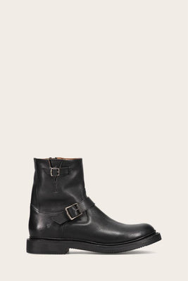 Frye Mens DEAN MOTO BLACK/SOFT TUMBLED LEA