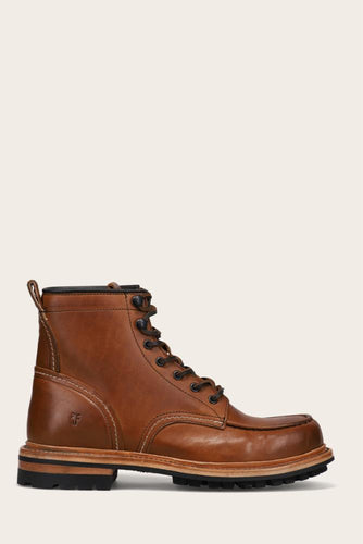 Frye Mens HUDSON WORKBOOT CARAMEL/VINTAGE PULL UP