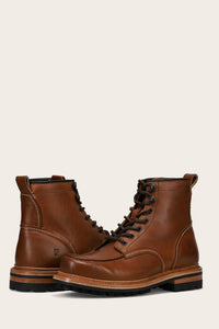 Frye Mens HUDSON WORKBOOT CARAMEL/VINTAGE PULL UP