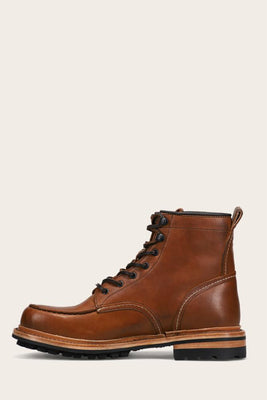 Frye Mens HUDSON WORKBOOT CARAMEL/VINTAGE PULL UP
