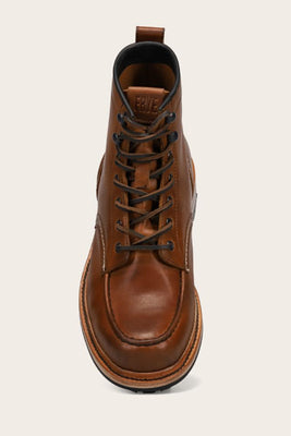 Frye Mens HUDSON WORKBOOT CARAMEL/VINTAGE PULL UP