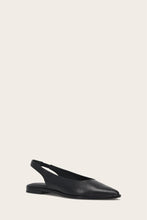 Load image into Gallery viewer, Frye Women KENZIE SLINGBACK BLACK/POLISHED FULL GRAIN