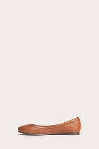 Frye Women CARSON BALLET COGNAC/VINTAGE VEG TAN