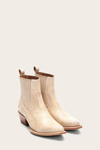 Frye Women SACHA CHELSEA WHITE/FULL GRAIN BRUSH OFF