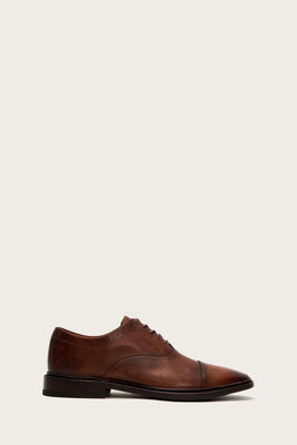 Frye Mens PAUL BAL OXFORD COGNAC/ANTIQUE PULL UP