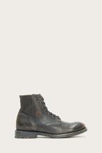 Load image into Gallery viewer, Frye Mens BOWERY LACE UP BLACK/BRUSH OFF FULL GRAIN